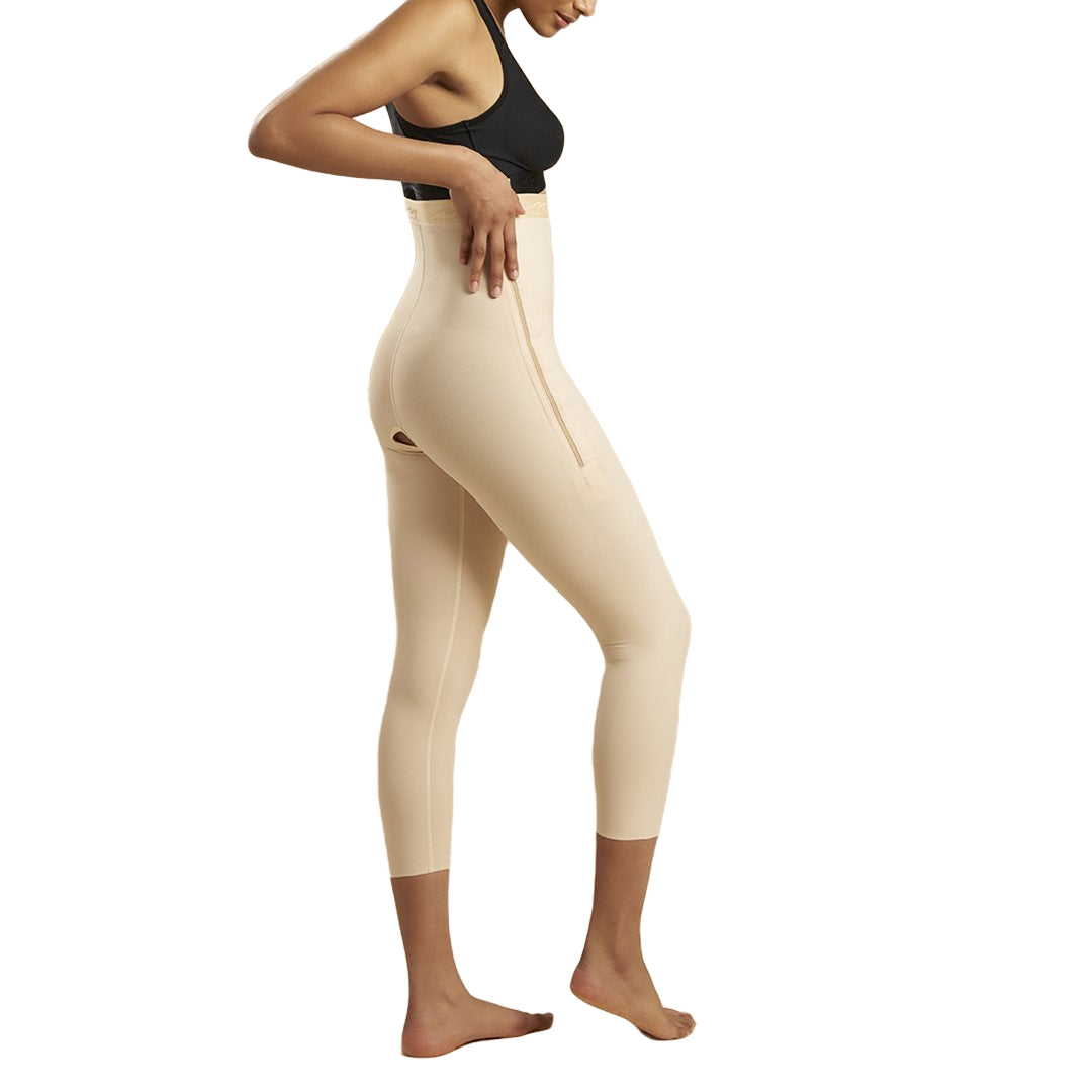 Kompressionshose unterhalb Knie, hoch geschnitten bis unterhalb Brust