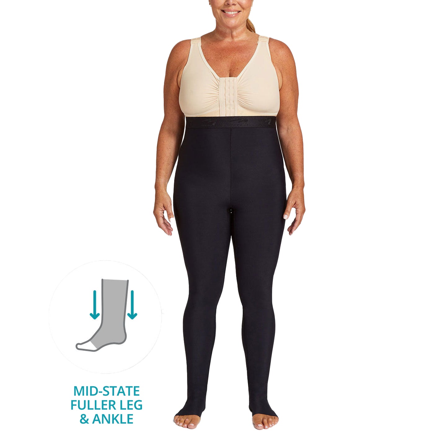 Lipödem Leggings Stadium 2 (über dem Fussgelenk) mit patentiertem FLEXFIT Gewebe, 15-20 mmHg